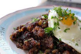 We chop it up and fry it with potatoes and onions for a hearty hash. Prime Rib Breakfast Hash