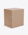 Download Kraft Paper Box Mockup Half Side View High Angle Shot In Box Mockups On Yellow Images Object Mockups PSD Mockup Templates
