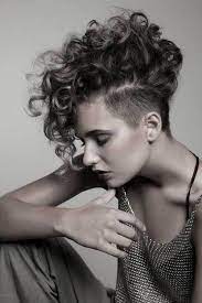 40 Incredibly Pretty Short Hairstyles For Curly Hair That Make You Say Wow Mohawk Hairstyles For Girls Short Curly Hairstyles For Women Half Shaved Hair