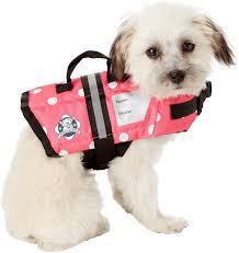 Paws Aboard Pink Polka Dot Dog Life Jacket Xx Small