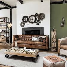 Industriales Wohnen Industriale Mobel Maisons Du Monde Industriedesign Industrial Decor Living Room Rustic Industrial Living Room Farm House Living Room