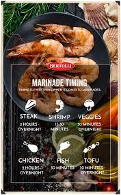 The shrimps are marinated overnight with the shells on, in a korean red chili paste (gochujang) based sauce, ready to dance on the grill when the guests arrive. Marinade Timing Bertolli