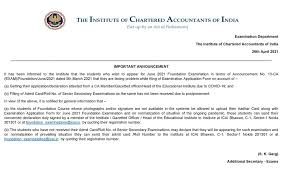 The institute of chartered accountants of india (icai) exams are scheduled to ca students have faith in the icai and as far as studies are concerned ca students are literally known for this. Institute Of Chartered Accountants Of India Icai On Twitter Important Announcement For Students Who Wish To Appear For Icai June 2021 Foundation Examination Regarding Issues While Filling Of Foundation Examination