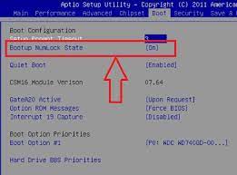 Bootup NumLock State — что это такое в биосе?