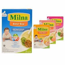Jika di usia sebelumnya si kecil masih makan makanan dengan menurut badan kesehatan dunia atau who, menu makanan untuk bayi 8 bulan sebaiknya diawali dengan tekstur lumat seperti bubur. Mpasi Bayi Milna Bubur Bayi 8 Bulan Bubur Lanjutan Distributor Toko Perlengkapan Bayi Niceforkids Online