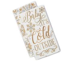 Baby It S Cold Kitchen Towels 2 Pack At Big Lots Christmas Decorations Traditional Christmas Decorations Farmhouse Christmas Decor