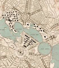 Vintage Map Of Canberra City Australia Oceania 1918 Vintage Map Map Design City Layout