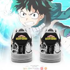 Izuku Midoriya Deku My Hero Academia Anime Nike Air Force Sneaker •  Kybershop