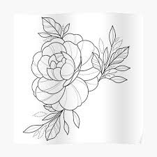 Check spelling or type a new query. Peony Outline Posters Redbubble
