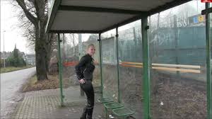 Lara CumKitten Pissing at the bus stop - Porn GIF