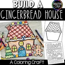 Free gingerbread house coloring page printable. Build A Gingerbread House Craft Coloring Pages Made By Creative Clips