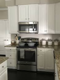 White Kitchen Valspar Swiss Coffee Cabinets Santa Cecilia Granite White Kitchen Paint Colors Paint Cabinets White Kitchen Redo