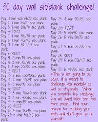 Pin By Theresa Magliozzi On Health Fitness Wall Sit Challenge Dryland Workout Plank Challenge
