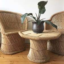 Vintage Woven Rattan Chairs Table Set Jute Cane Outdoor Setting Armchairs Gumtree Australia Moreland Area Woven Rattan Chairs Outdoor Settings Rattan Chair
