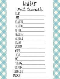 Baby Shower Games Word Scramble Baby Shower Wording Free Printable Baby Shower Games Free Baby Shower