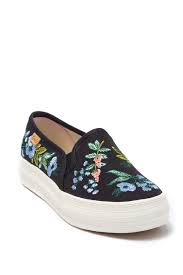 Keds X Rifle Paper Co Triple Decker Embroidered Slip On Sneaker Toddler Little Kid Big Kid Nordstrom Rack