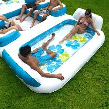 Amazon Com New Giant Inflatable Floating Island 6 Person Raft Pool Lake Float 15 8x 9 4 Sports Outdoors Hmmm M Inflatable Floating Island Lagoon Pool Pool