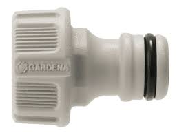 Gardena wassersteckdose, wasserhahn grau, 26,5mm (g 3/4). Hahnverbinder Gardena Baumschule Horstmann