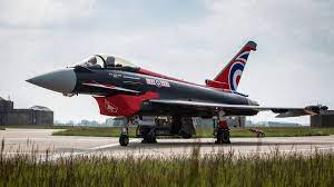 Twin needle sleeves and hem. New Typhoon Jet With Union Jack Livery Unveiled At Raf Coningsby