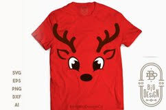 Download Christmas Svg Cute Reindeers Svg Boy Girl Reindeer Face 791418 Cut Files Design Bundles
