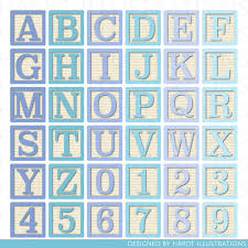 Blue Alphabet Blocks Clipart Alphabet Clip Art Letter Etsy Clip Art Baby Shower Clipart Alphabet Blocks