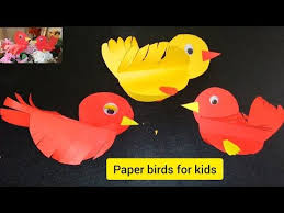 Birds That Start With A Vowel Diy Easy Paper Birds How To Make Paper Bird For Kids Paper Crafts Youtube Paper Birds Birds For Kids Paper Crafts Diy