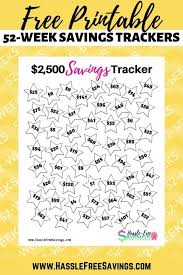 7 Free 52 Week Money Saving Challenge Printables Hassle