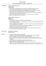 retail store associate resume samples