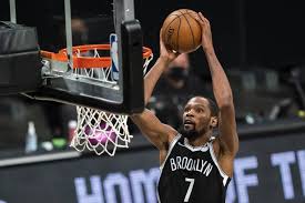Getty brooklyn's kevin durant dunks against the denver nuggets in the fourth quarter at ball arena on may 08, 2021 in denver, colorado. Nba Playoff Capsules Nets Big 3 Go From Way Off To Off And Running In Game 1 West Hawaii Today