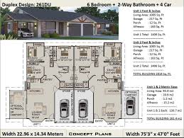 6 Bedrooms Duplex Design 2814 Sq Foot Or 261 M2 Dual Living House Plans Duplex House Plans Unit House Duplex Design Duplex Plans Duplex House Plans