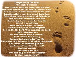 Footprints In The Sand Poem God Bless You 4ever