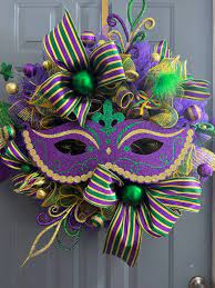 Mardi Gras Wreath, Mardi Gras, Mask - Etsy