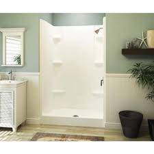 Aquatic A2 34 In X 48 In X 76 In Shower Stall In White 4834cs Aw The Home Depot In 2020 Shower Stall Alcove Shower Kits Shower Units