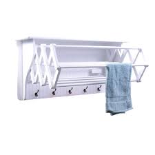 The only product on the market with variety of different colors to. White Wall Mounted Perfect For The Laundry Room Danya B Accordion Clothes Drying Rack Retractable Drying Racks Laundry Storage Organization Rayvoltbike Com