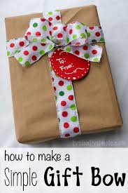 Christmas bow glitter trimmed fabric gift ribbon decorations presents. How To Make A Simple Gift Bow Typically Simple