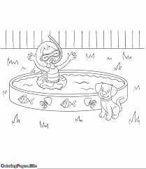 Swimming safety coloring pages and print for free. Pool Coloring Page Bmo Show