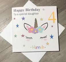 Birthday Card Ideas For Kids Unicorn Unicorn Birthday Girl Card Handmade And Personalised 3rd 4th 5th Teens Adults Ebay Unicorn Birthday Cards Girl Birthday Cards Kids Birthday Cards
