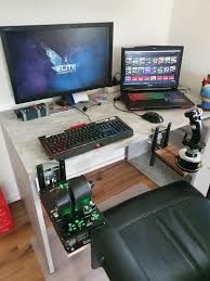 This farmhouse style diy computer desk is built co. Diy Hotas Desk Mount For 50 Hotas