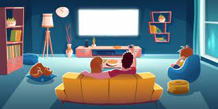 With this tool you will get some interest view full living room tv cartoon photos royalty free images graphics living room tv cartoon photos royalty free images graphics cheap. Free Vector Family Sitting On Sofa And Watch Tv In Living Room At Evening Cartoon Illustration Of Lounge Room Interior With Rear View Of Couple On Couch Boy On Chair And