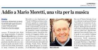 I funerali del nostro Maestro Mario...