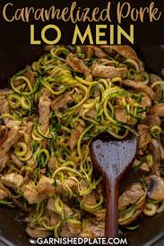 A Delicious Sweet And Spicy Pork Tossed With Fresh Zucchini Noodles For A Healthy Yet Tasty Treat Caramelized Spicy Pork Ketogenic Recipes Dinner Pork Recipes