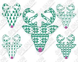 Reindeer Cut File Set In Svg Eps Dxf Jpeg And Png