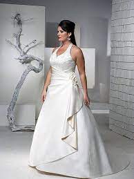 73 New A Line V Neck Halter Satin Wedding Dress 1 Jpg 600 800 Pixels Plus Size Wedding Gowns Wedding Dresses Plus Size Wedding Dresses