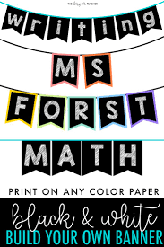 Black And White Banner Letter Pennants Welcome Banners Banner Letters Classroom Themes