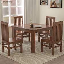 Pune in 2020 dining table four seater dining table dinning. Bree Wooden 4 Seater Dining Table Set Decornation