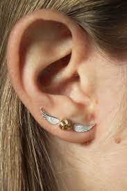 Self Made Snitch From Harry Potter Harry Potter Earrings Cuff Earrings Custom Earrings