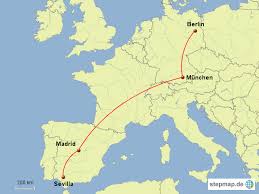 Kostenlose straßenkarte von sevilla, spanien. Stepmap Berlin Sevilla Landkarte Fur Deutschland