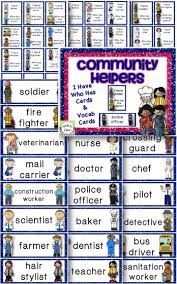 Community Helpers I Have Who Has Cards Vocab Cards Community Helpers Community Helpers Preschool Community Helpers Theme