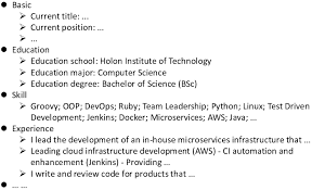 A highly motivated professional striving to be a leader in application and web development, information technology, and computer engineering. An Example Of The Information Provided In A Resume Download Scientific Diagram