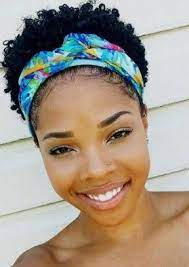 Short Natural Hairstyle With A Headband Naturalhairstyles Short Natural Hair Styles Hair Styles Natural Hair Styles